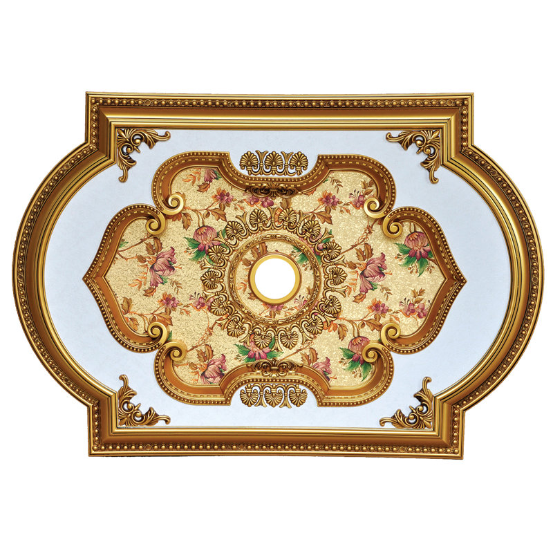 Bouquet floral médaillon de plafond central