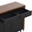 Îlot de cuisine avec table de salle à manger extensible K&K 102,3 po, chariot pour îlot de cuisine sur roulettes avec armoire de rangement, support à épices coulissant à 3 niveaux, table d'îlot mobile sur roulettes pour la cuisine, la salle à manger, noir-1379319528