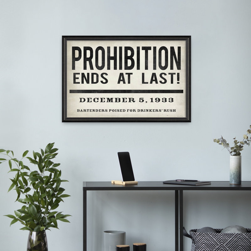 «Prohibition Ends At Last», art rétro rétro, H 16 po x l 24 po
