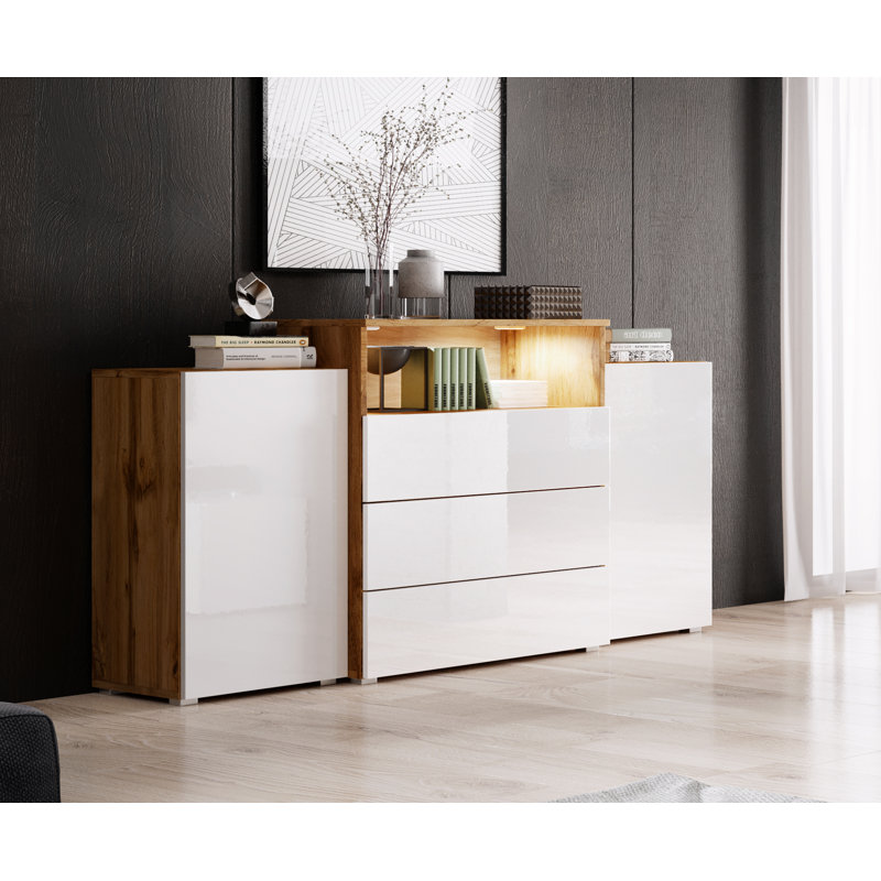 Sideboard Walnut River, Oak/White