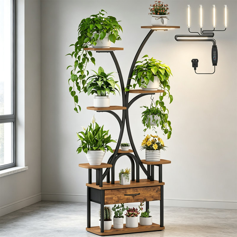 Plant Stand, Rustic Brown