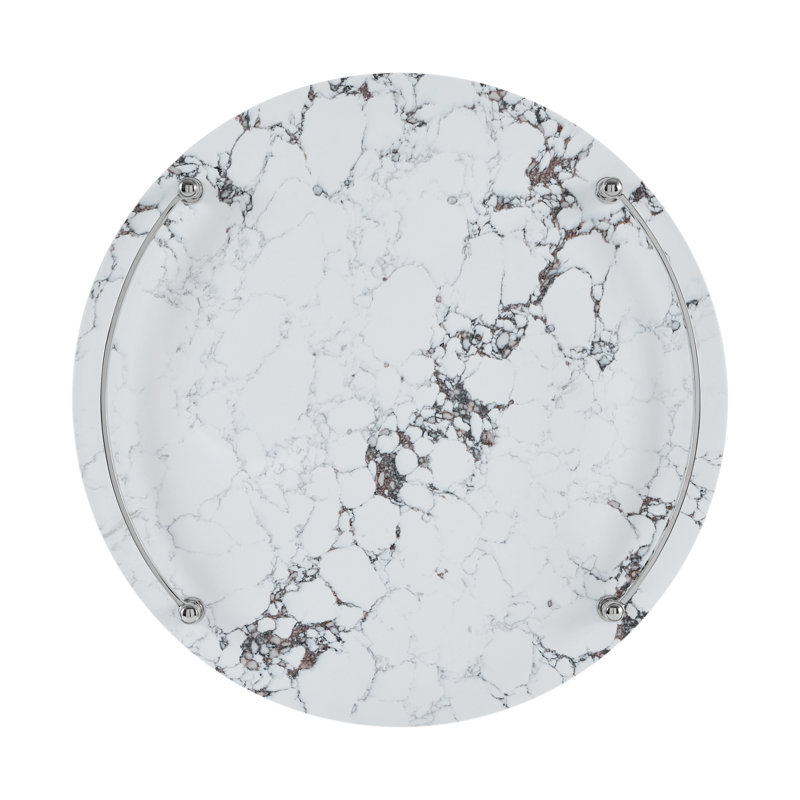 Horizon Quartz Decorative Tray, 19.75" W x 19.75" D x 3.25" H