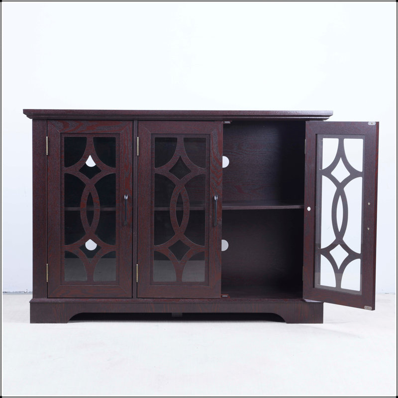 Buffet 3 portes en verre avec tablettes réglables