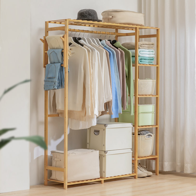 https://assets.wfcdn.com/im/42907120/resize-h755-w755%5Ecompr-r85/2021/202122037/6+Tiers+Closet+Wardrobe+Organizer+Stand%2C+with+Hat+Hooks+Coat+Bamboo+Pants+Rack%2C+for+Home.jpg