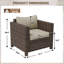Chaise longue d'extérieur en osier avec coussins