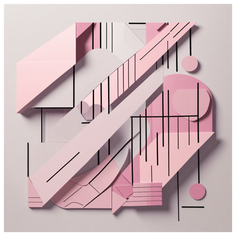 Tapisserie murale abstraite géométrique rose - Décoration murale géométrique, 50 po H x 60 po L avec 4 œillets