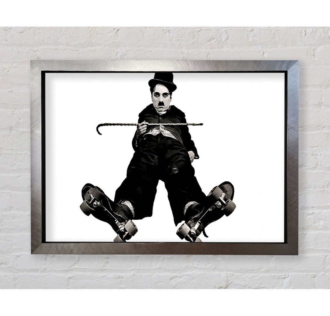 Charlie Chaplin Ice Rink - Einzelner Bilderrahmen Kunstdrucke