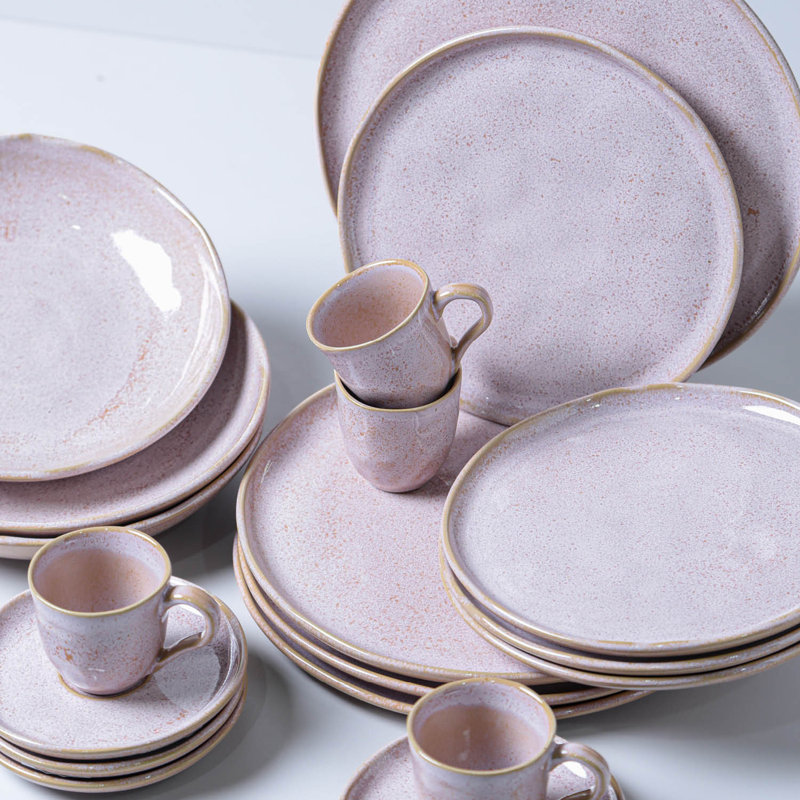 Tasse à café espresso et soucoupe en céramique 4,1 onces Litchi - Va au micro-ondes, au four et au lave-vaisselle, par Porto Brasil