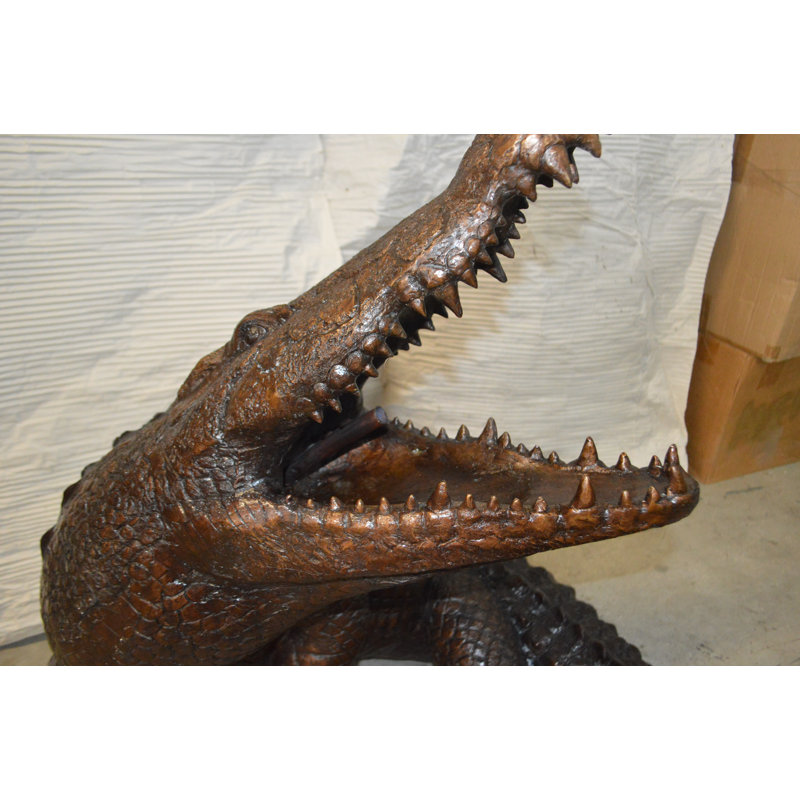 Crocodile fountain Bronze Statue -  Size: 60"L x 44"W x 44"H.