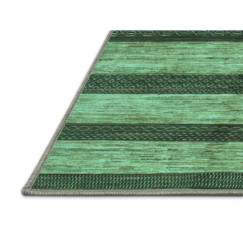 Harshavardhan Performance Striped Indoor Rug, Rectangle 8' x 10'