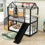 Lit superposé simple en métal avec glissade et tablettes Miskell Kids-378236374-378236373