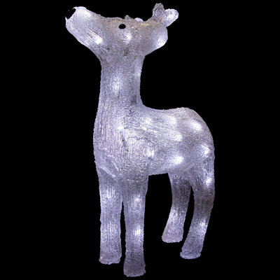 Lighted Commercial Grade Acrylic Baby Reindeer Christmas Display Decoration
