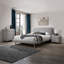 Mobilier de chambre à coucher classique à deux tiroirs gris avec deux tiroirs