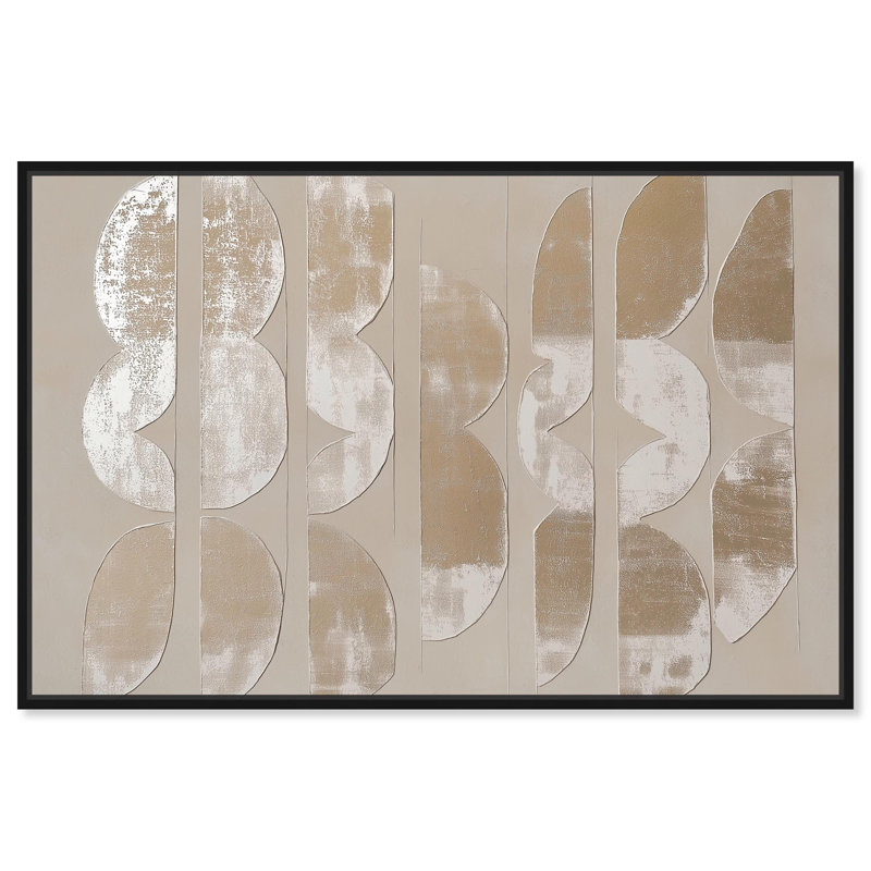«Columnar Shapes II Canvas Modern Abstracts» par Art Remedy, H 25 po x l 37 po, Structure noire