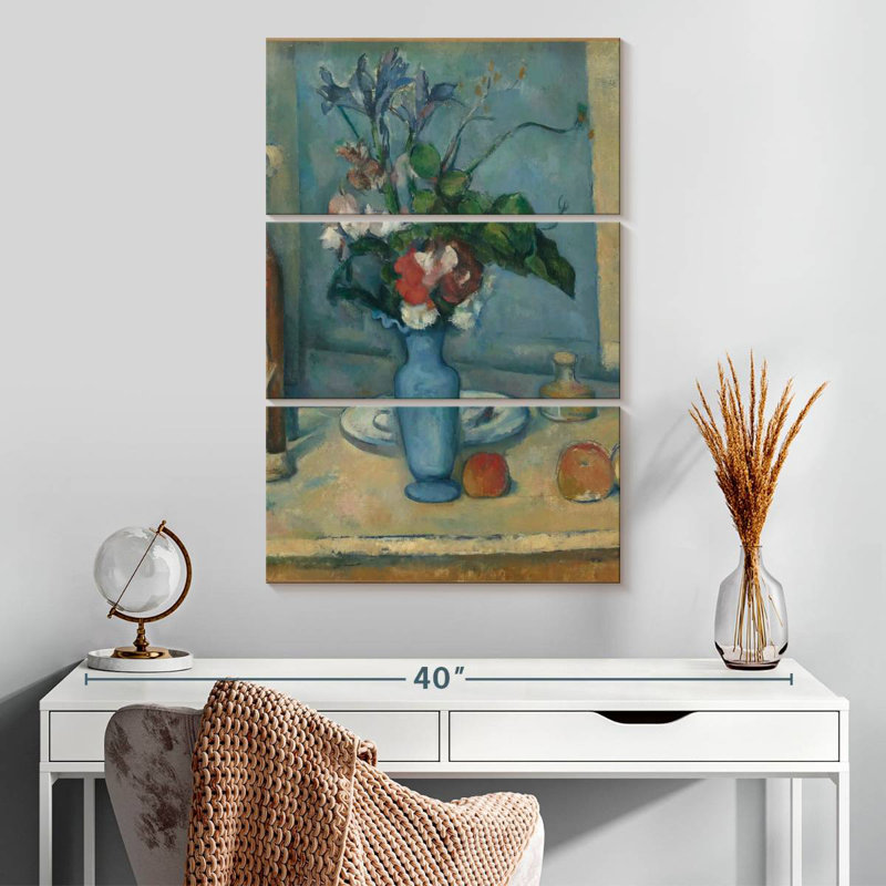 Harnek le vase bleu, H 32 po x l 20 po