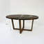 Table ovale en résine époxy transparente