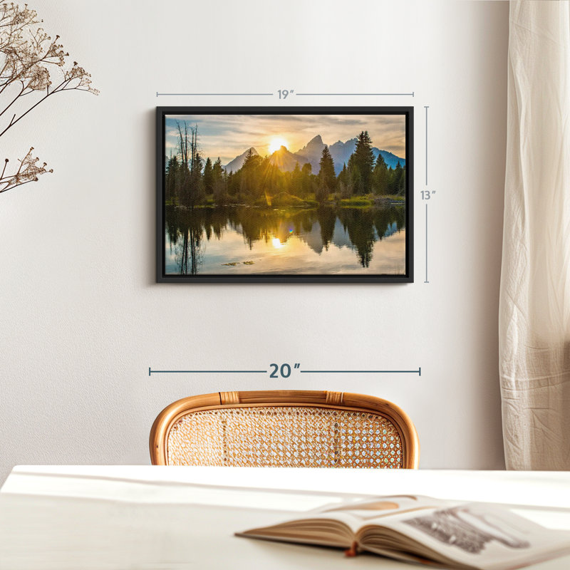 Nature «Grand Teton Dramatic Sunset», H 19 po x l 13 po