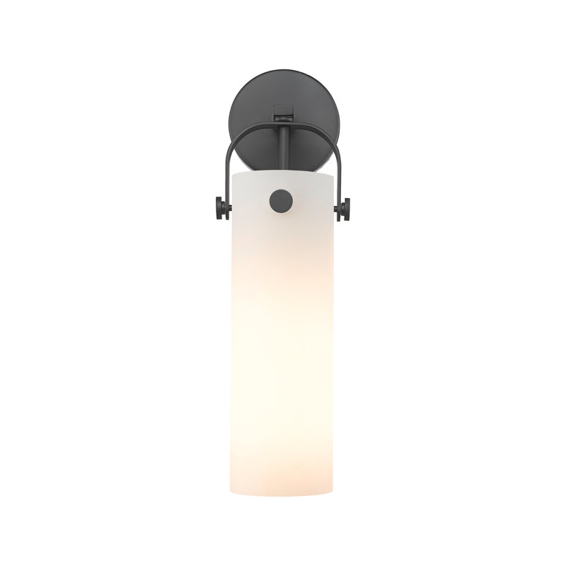 Erie Armed Sconce, Matte White, Matte Black