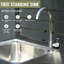 Îlot de cuisine extérieur - Rangement en aluminium gris, évier et évier en acier inoxydable, robinet, rangement