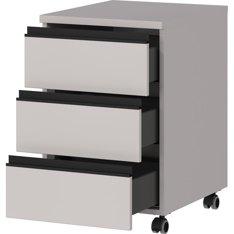 Bonares 40cm Wide 3 -Drawer Mobile File Cabinet