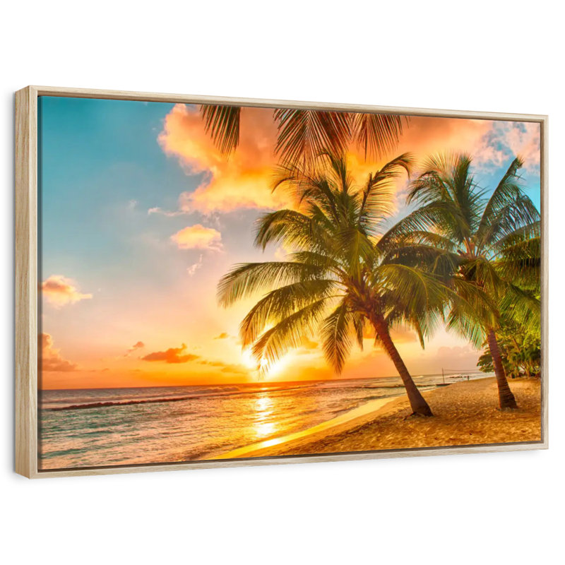 Barbade, Cadre flottant en bois naturel, 40 po x 27 po