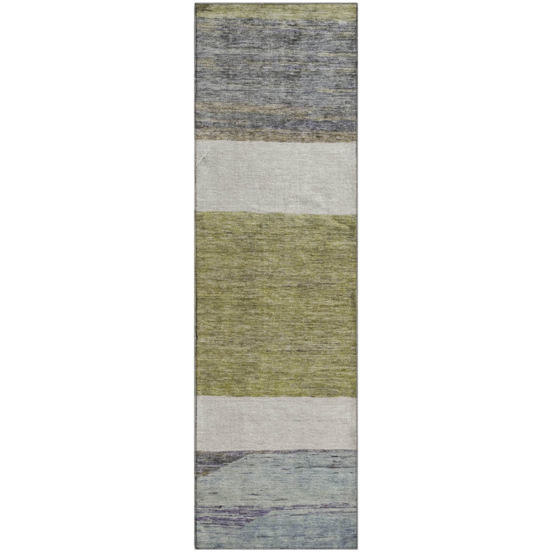 Premium Machine Washable Marasco AMF1624 Stripes Rug, Runner 2'3" x 7'6"