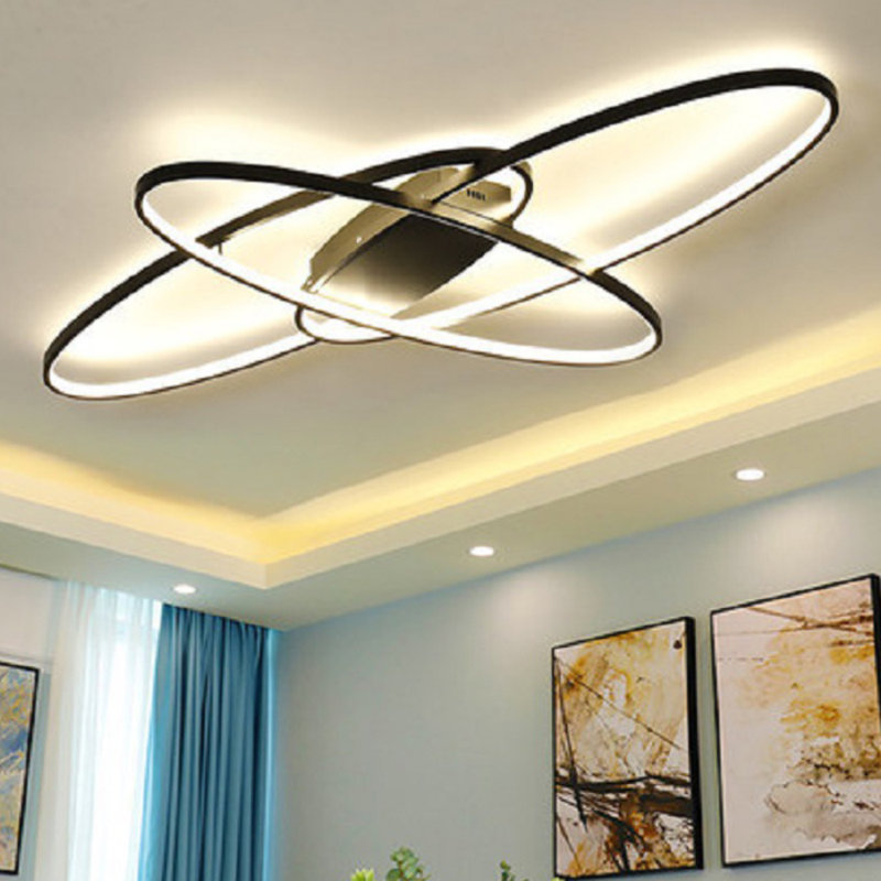 Chale LED Semi Flush Mount, Black