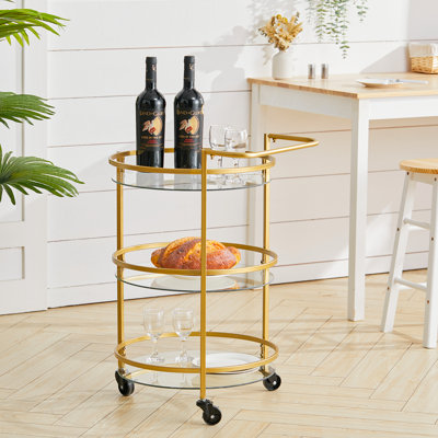Akylbek Metal Bar Cart
