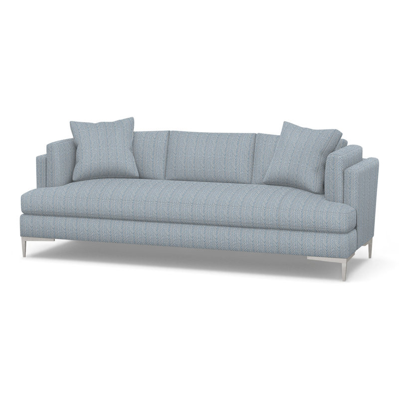 Aiden Upholstered 90.5'' Sofa, Stainless Steel, Perigold Posh Sky