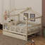 Wooden House Bed With Trundle-351713156-351713180