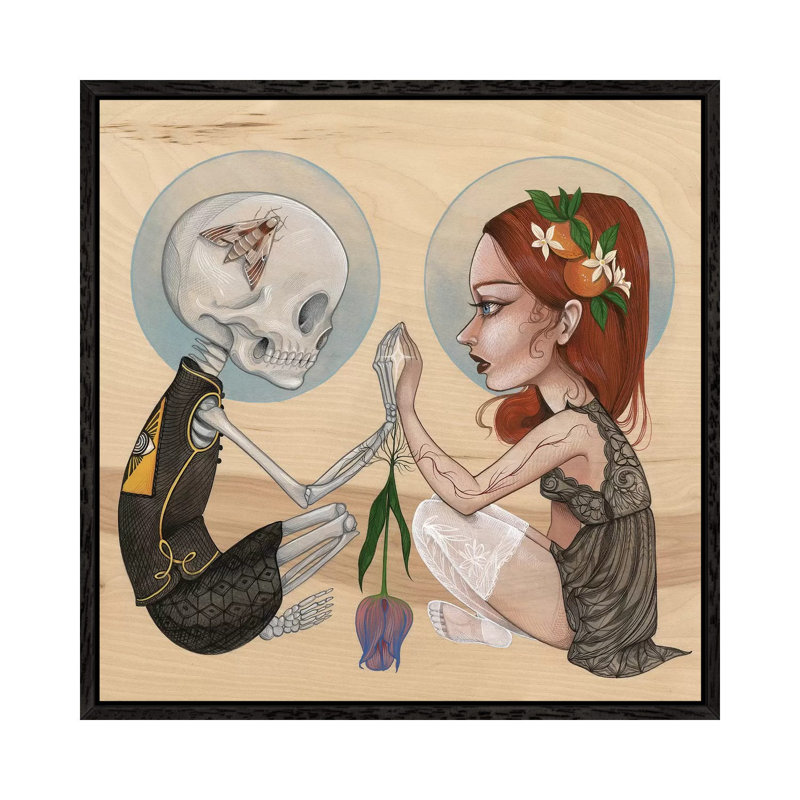 Mirror by Sandi Calistro - Painting on Canvas, Black Framed, 66.04 cm H x 66.04 cm W