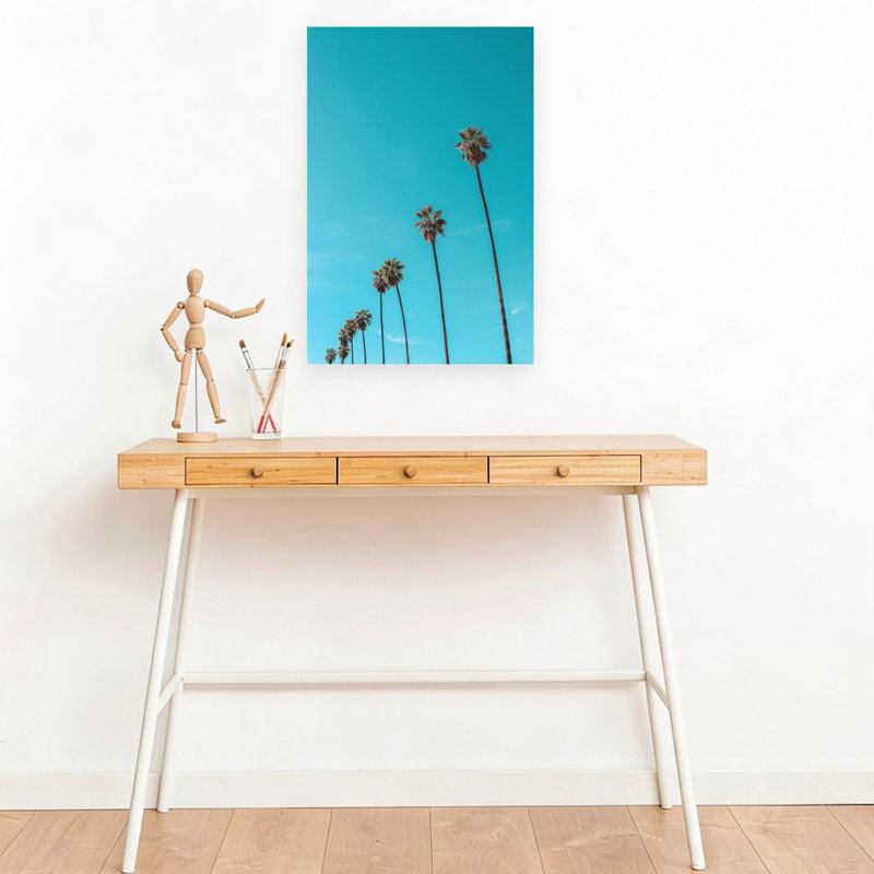 Skydusters Abstract Palm Tree Landscape Tropical Wall Art Print 1 Piece Wrapped Canvas Wall Art, 45.72cm H x 30.48cm W