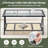 39.4" Glass Top Coffee Table with ABS Rattan Storage Shelf-357663202