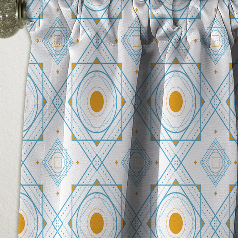 Motif de rideaux occultant rétro Mid-Century, L 52 po x L 95 po