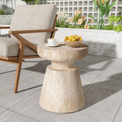 Table d'appoint d'extérieur en travertin Ponti