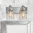 Modern Brushed Nickel 2-Light Bathroom Vanity Wall Sconce With Classic Glass Shades, E26 Bulb Base, Wall Mounted Lighting Fixture