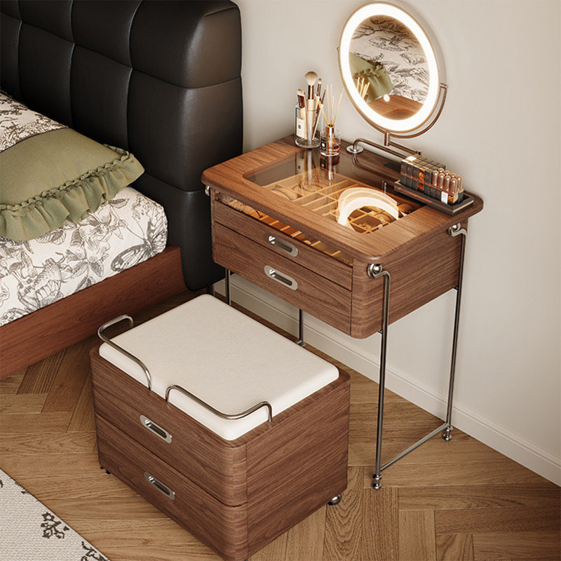 Coiffeuse compacte avec fonction de rangement