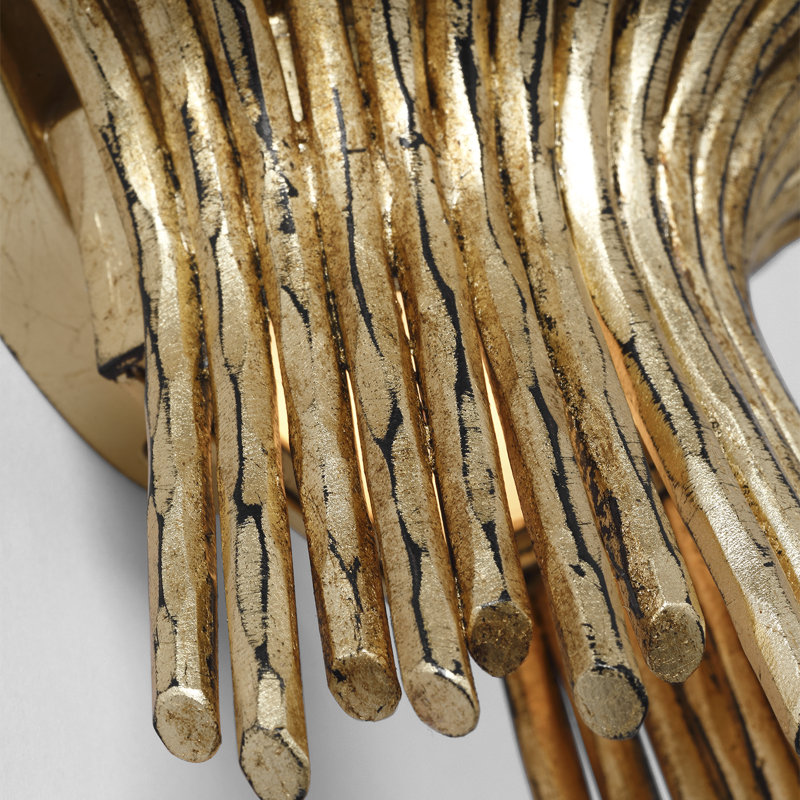 Chapman & Myers Astra 17" Sculpted Sconce, Gilded Iron