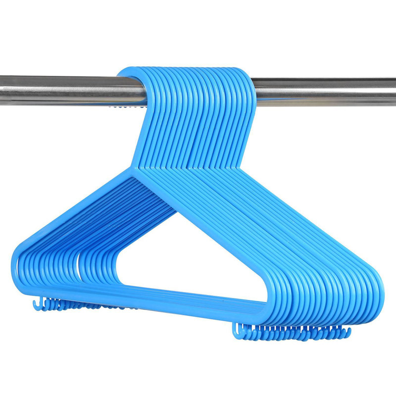 Plastic Non-Slip Standard Hanger for Dress/Shirt/Sweater, Blue