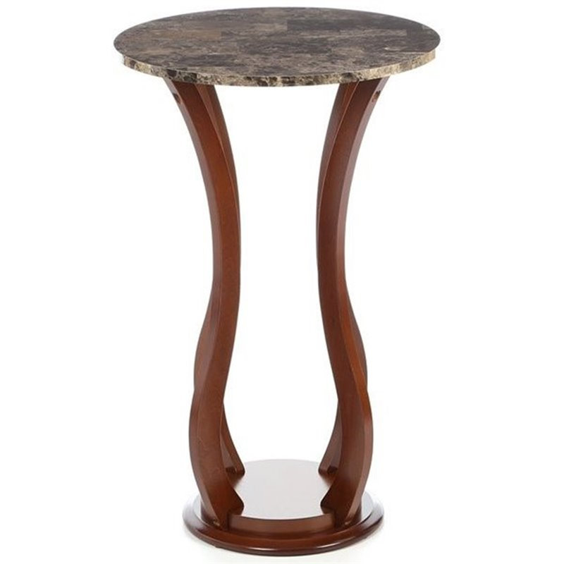 Table d'appoint ronde en faux marbre
