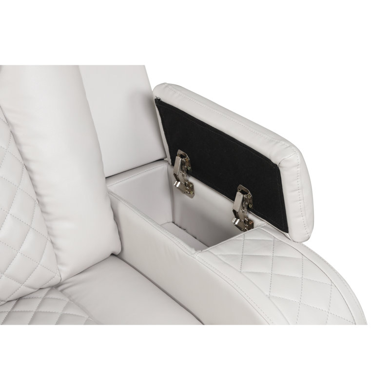 DEL et fauteuil inclinable électrique 3 pièces en similicuir glacé
