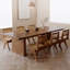 Table de salle à manger rectangulaire en bois massif brun-187055798
