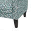 Chaise d'appoint à motif de vigne bouclée bleue avec pieds en bois massif brun foncé-130417624-130417625