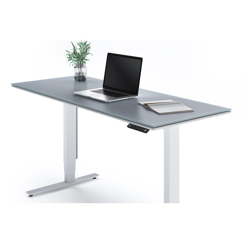 Centro Height Adjustable Computer Desk, 24.75" H x 60" W x 24" D