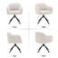 Chaise de bureau pivotante en velours côtelé avec accoudoirs fixes et base en métal noir-133413193