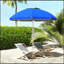 Parasol de plage portatif sophistiqué de 5,7 pi avec inclinaison, hauteur réglable, 2 porte-gobelets et crochets, parasol d'extérieur à volants UV 40+ avec auvent ventilé
