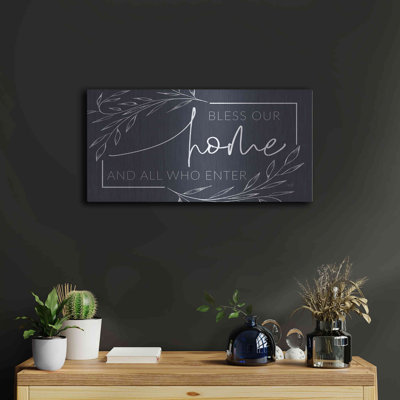«Bless Our Home and All Who Entrée» par Lux + Me Designs, art mural