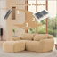 Canapé en forme de L sans os, tissu moelleux moelleux et moelleux, avec éponge haute densité 32D, sans assemblage requis, conception ergonomique inférieure antidérapante, avec coussins décoratifs, convient aux chambres à coucher-121227226