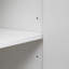 Armoire de cuisine moderne blanche avec tablettes à tiroirs et diviseurs réglables