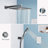 FORIOUS 10-Inch Rainfall Shower System with Handheld Spray and Pressure-Balanced Rough-In Valve, 1.8 GPM-88893574